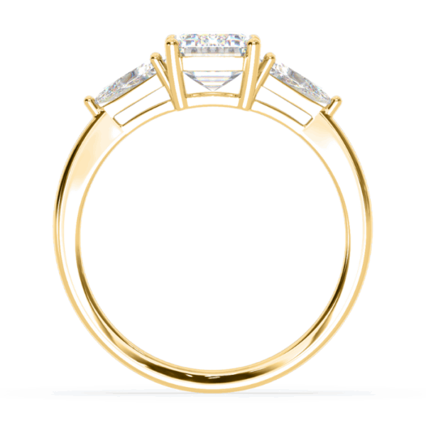 Labgrown Classic Emerald Trillion Ring - Image 4