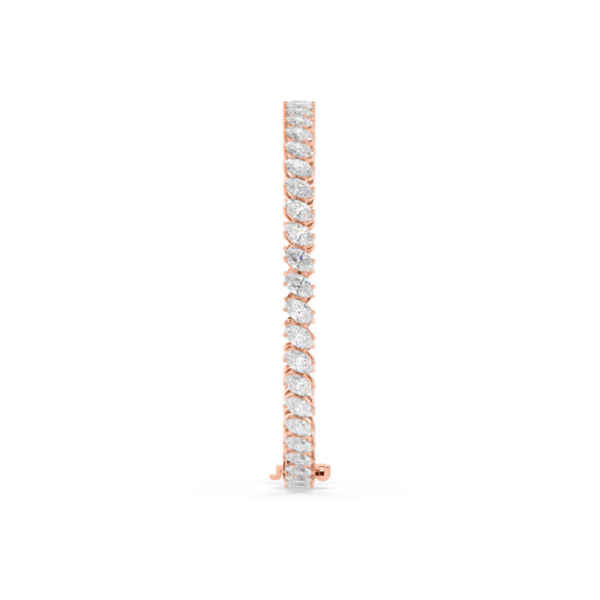 Women Rose Gold Classic Diamond Tennis Bracelet - Image 4